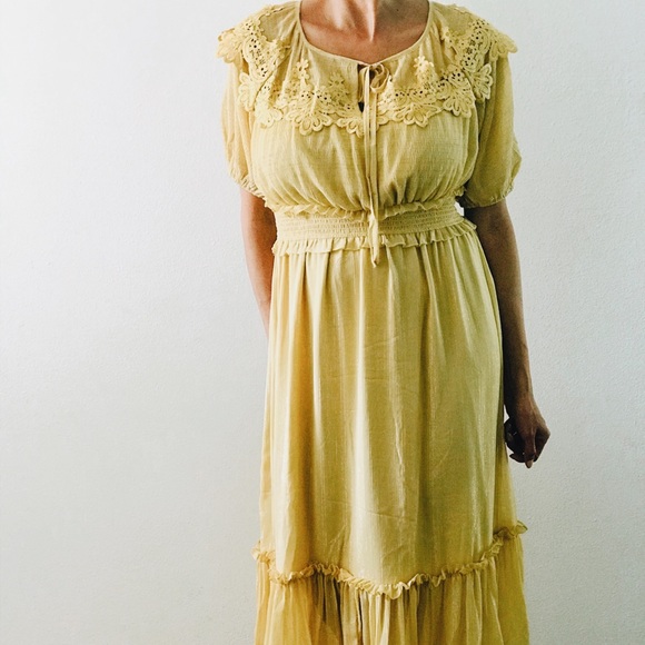 SOLD NWT Anthropologie Moon River lace midi dress - Picture 6 of 6